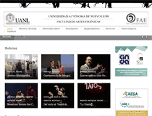 Tablet Screenshot of escenicas.uanl.mx