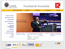 Tablet Screenshot of economia.uanl.mx