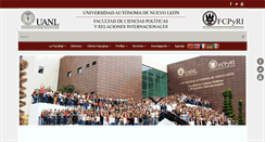 Desktop Screenshot of facpoliticas.uanl.mx