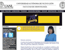Tablet Screenshot of odontologia.uanl.mx